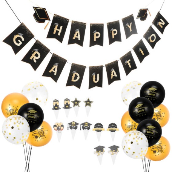 1セット バルーンテーマ装飾バナー ケーキピック